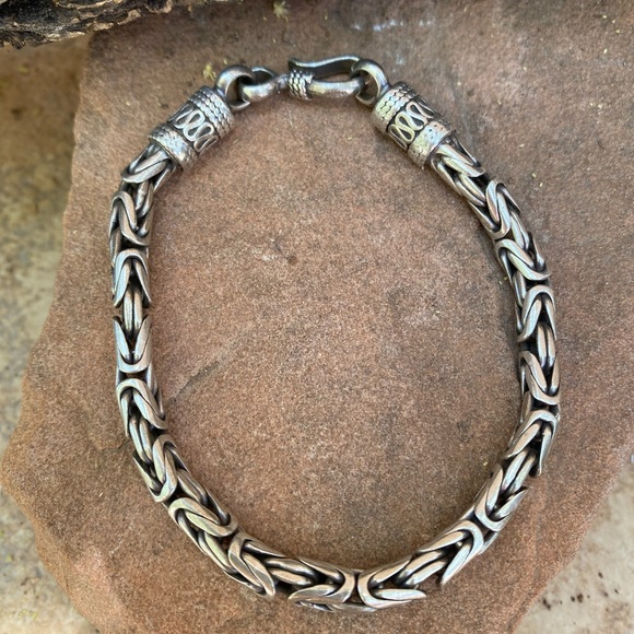Jewelry - Sterling silver Byzantine link bracelet